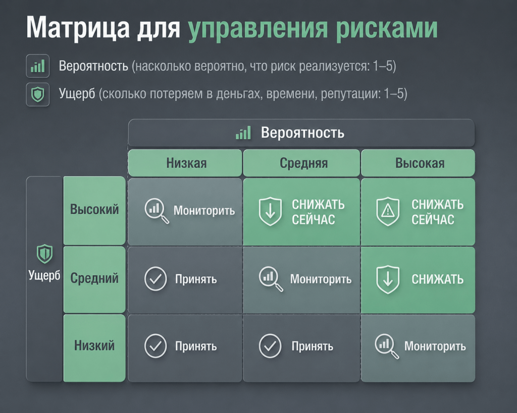 Матрица управления рисками